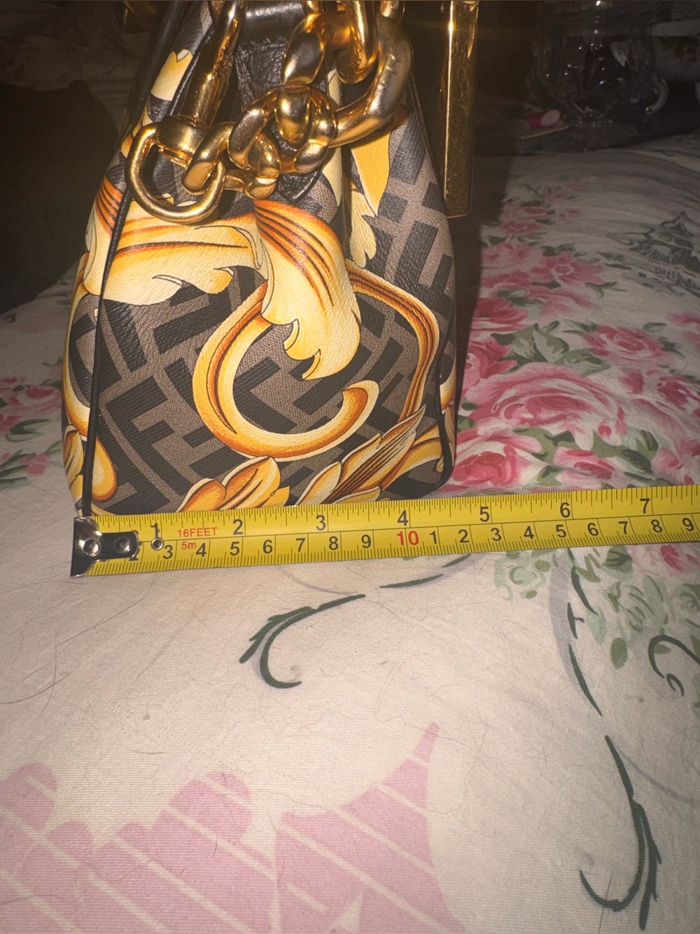 Fendace La Medusa Bag w/ gold chain Fendi & Versace Collaboration 2022 , AS IS - Picture 13 of 17